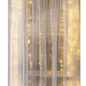 Electric Micro LED Curtain Lights Silver Wire 320 Lights new Christmas bedroom